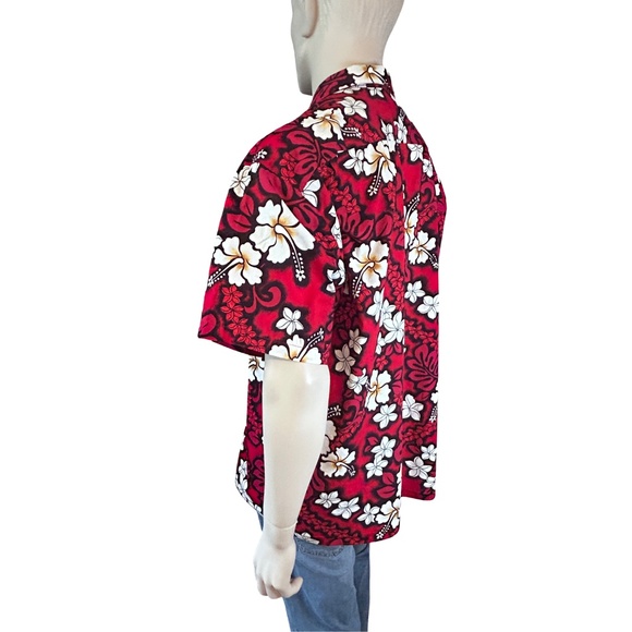 Hilo Hattie Vtg Hawaiian Tiki Shirt Full Button Front handsome colour mix NWOT - Picture 6 of 16